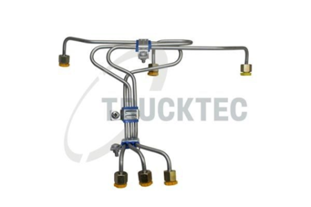 High pressure pipe set, injection system