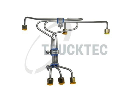 High pressure pipe set, injection system