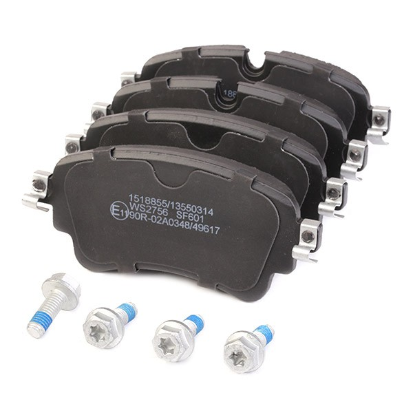 Brake pad set Rear Axle