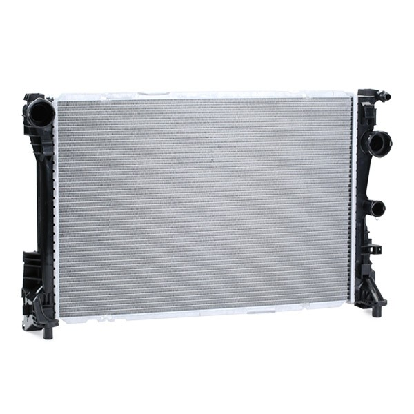 Engine radiator for vehicles with/without air conditioning, 640 x 439 x 32 mm, Manual-/optional automatic transmission