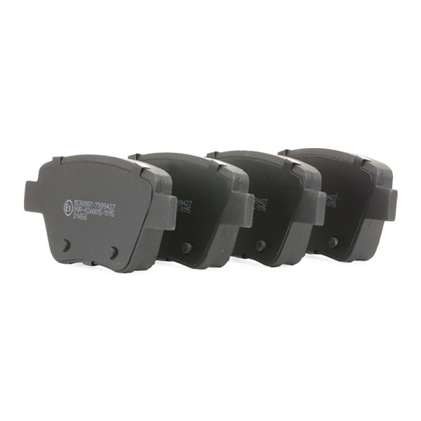 Brake pad set Rear Axle